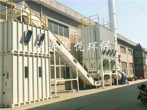 塑烧板布袋除尘器图